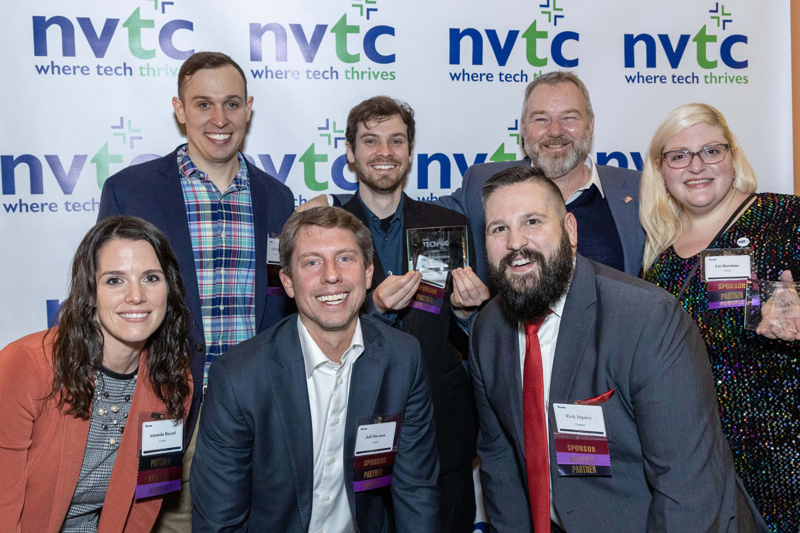 Group of finalists and honorees at NVTC Tech 100
