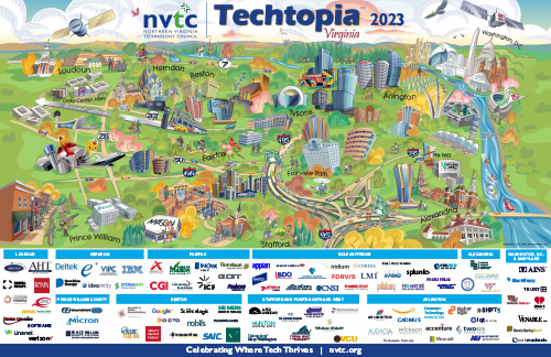 NVTC's 2023 Techtopia map